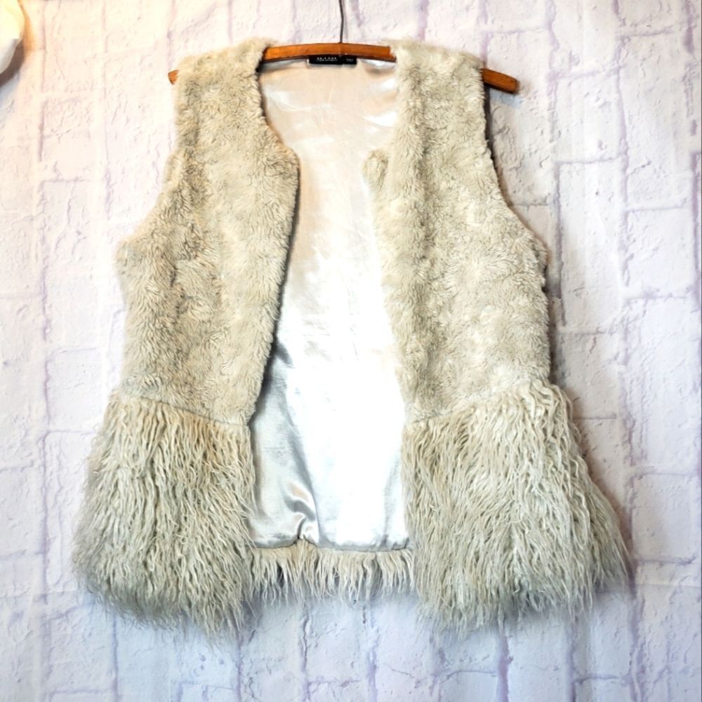 A.N.A. A New Approach Festival Open Front Faux Fur Vest